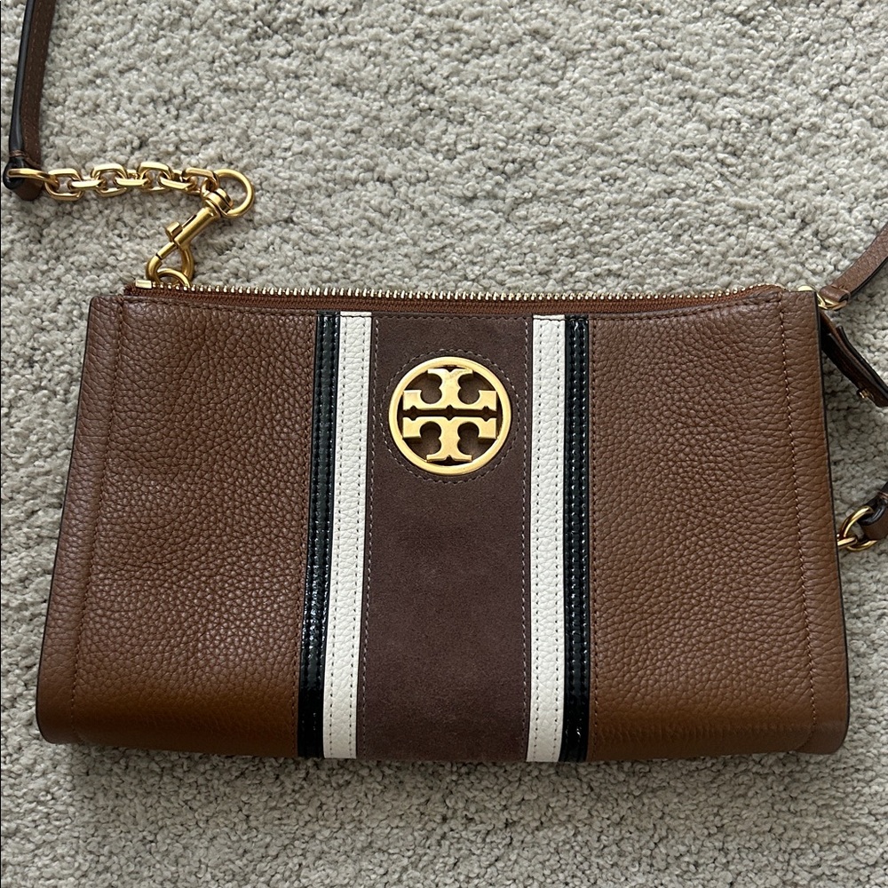 Tory Burch Brown and Black Crossbody Bag